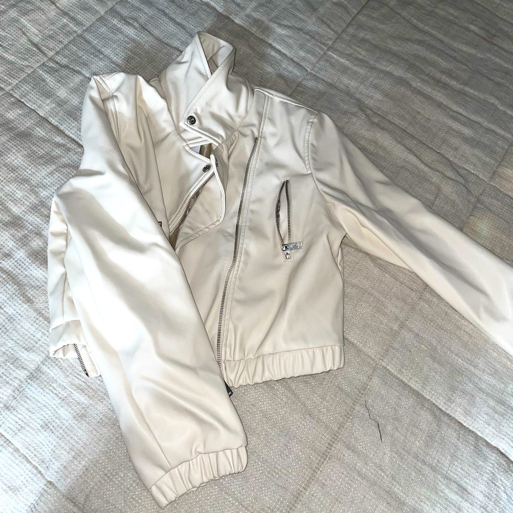 Forever 21 Beige Leather Jacket